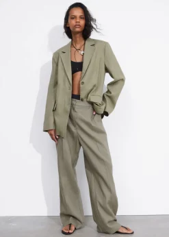 Shop & Other Stories Fitted Linen Blazer