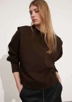 Store & Other Stories Fitted Pleated-Shoulder Sweatshirt