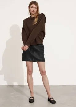 Store & Other Stories Fitted Pleated-Shoulder Sweatshirt