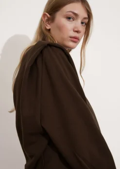 Store & Other Stories Fitted Pleated-Shoulder Sweatshirt