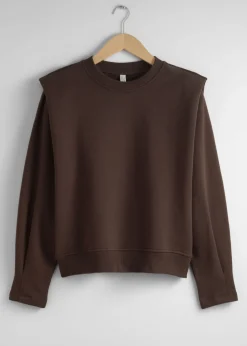 Store & Other Stories Fitted Pleated-Shoulder Sweatshirt