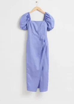 Store & Other Stories Fitted Puff Sleeve Dress