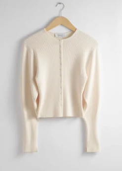 Online & Other Stories Fitted Rib-Knit Cardigan