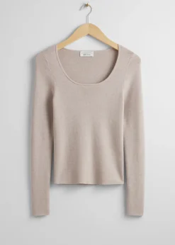 Best & Other Stories Fitted Scoop-Neck Top