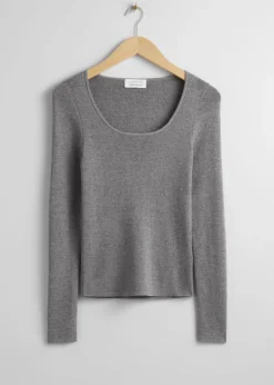 Best & Other Stories Fitted Scoop-Neck Top