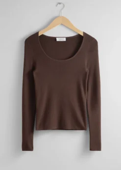 Best & Other Stories Fitted Scoop-Neck Top