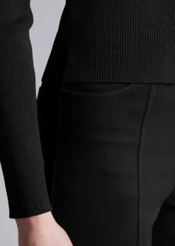 Shop & Other Stories Flared Jersey Trousers Black