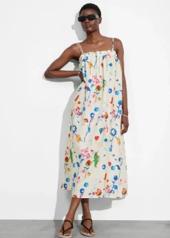 Store & Other Stories Floaty Strappy Midi Dress