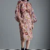Cheap & Other Stories Floral Organza Midi Skirt Pink
