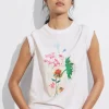 Shop & Other Stories Floral Print Jersey T-Shirt White Floral Print
