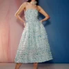 Best Sale & Other Stories Floral-Appliqué Midi Dress Green/Blue
