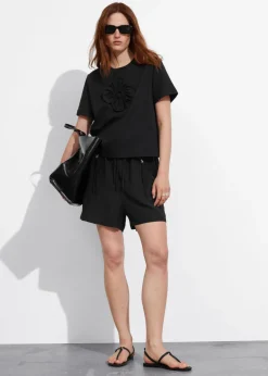 Sale & Other Stories Floral-Appliqué T-Shirt