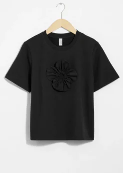 Sale & Other Stories Floral-Appliqué T-Shirt