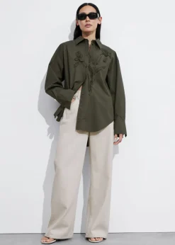 Cheap & Other Stories Floral-Embroidery Shirt
