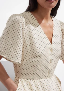 Hot & Other Stories Flutter-Sleeve Midi Dress