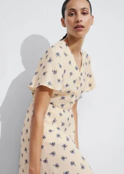 Hot & Other Stories Flutter-Sleeve Midi Dress