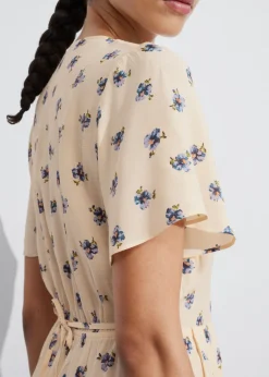 Hot & Other Stories Flutter-Sleeve Midi Dress