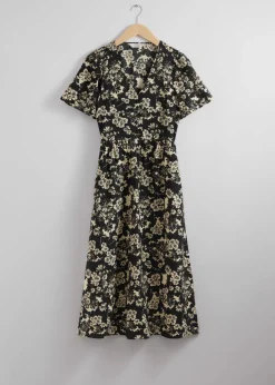 Hot & Other Stories Flutter-Sleeve Midi Dress