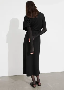 Best Sale & Other Stories Flutter-Sleeve Midi Dress