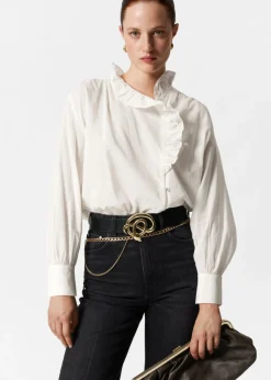 Store & Other Stories Frilled Blouse White
