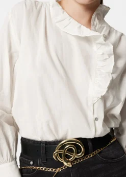 Store & Other Stories Frilled Blouse White