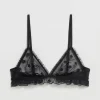 Clearance & Other Stories Frilled Sheer Soft Bra Black