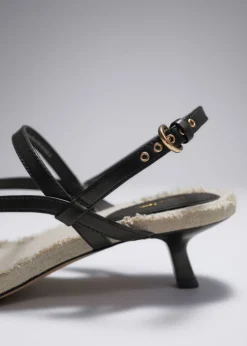Best Sale & Other Stories Fringed Leather Sandals Black