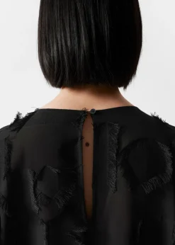 Online & Other Stories Fringed Mini Tunic Dress Black