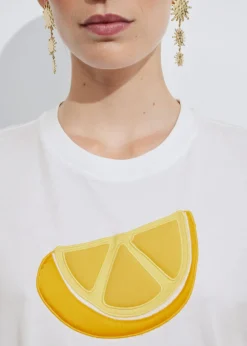 Fashion & Other Stories Fruit-Motif Crewneck T-Shirt White