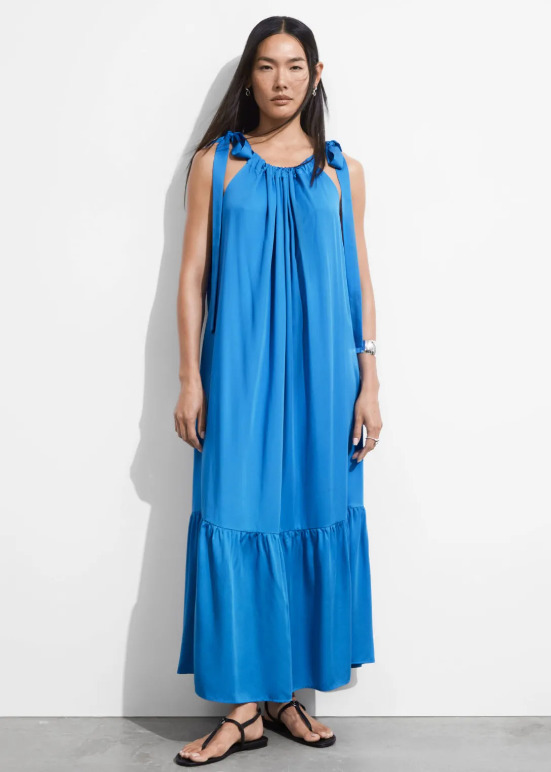 Outlet & Other Stories Gathered Sleeveless Midi Dress
