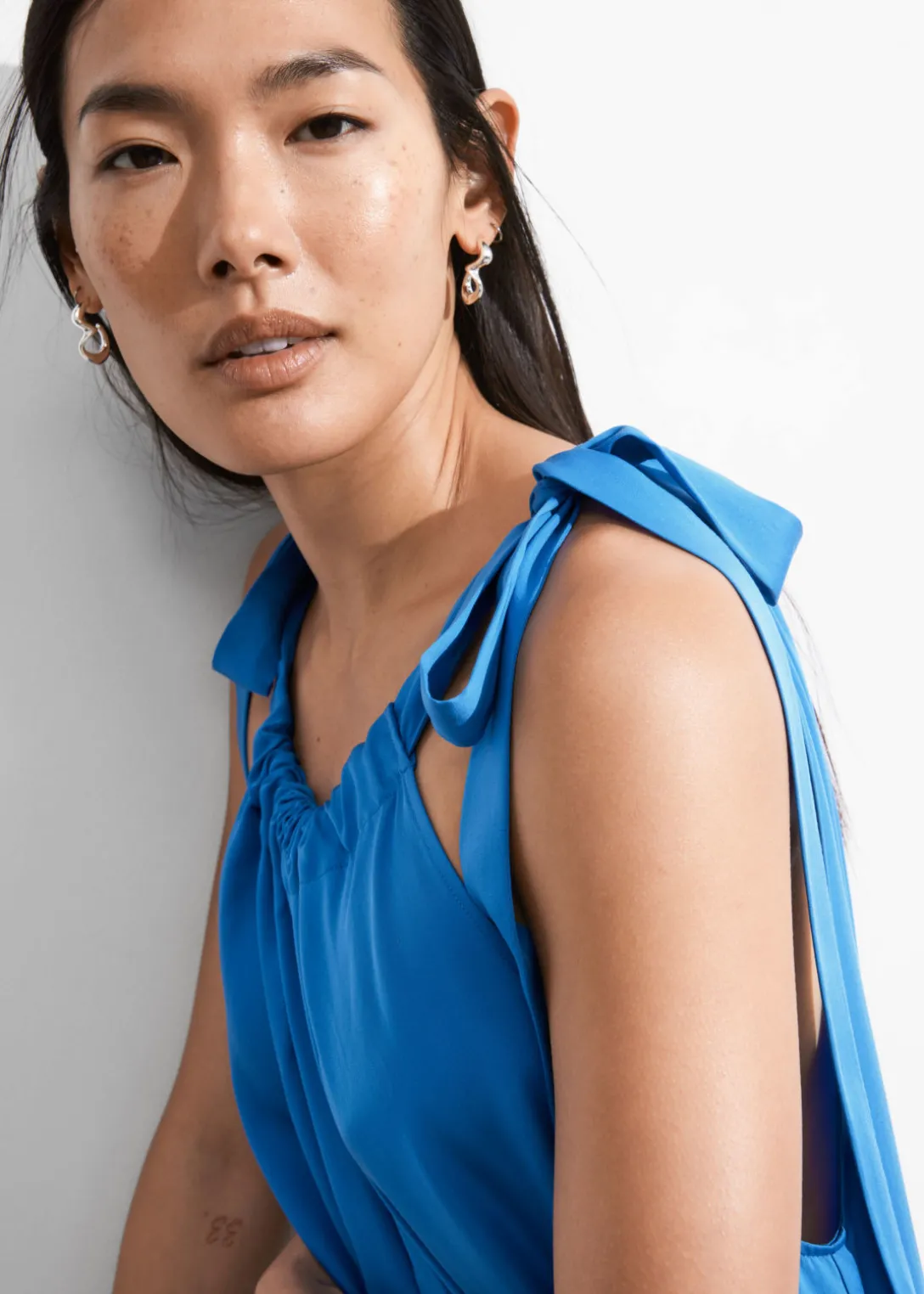 Outlet & Other Stories Gathered Sleeveless Midi Dress