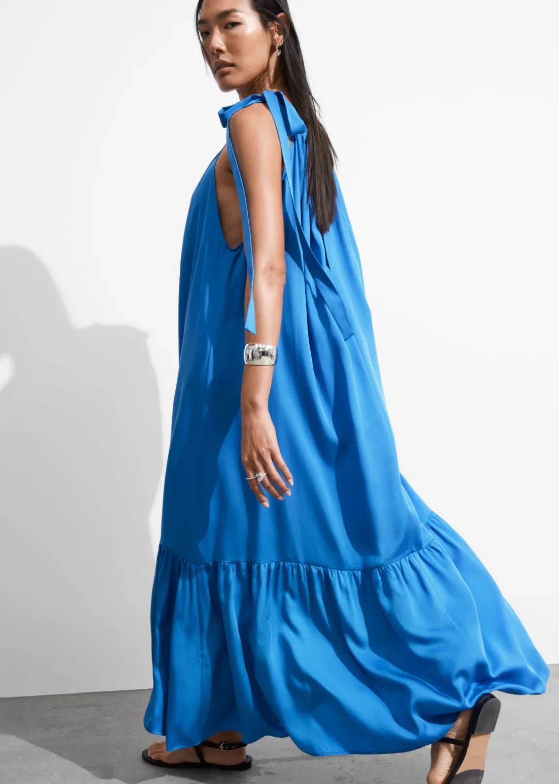 Outlet & Other Stories Gathered Sleeveless Midi Dress