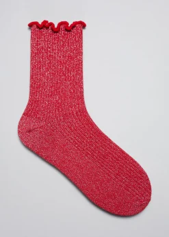 Hot & Other Stories Glitter Frill Socks