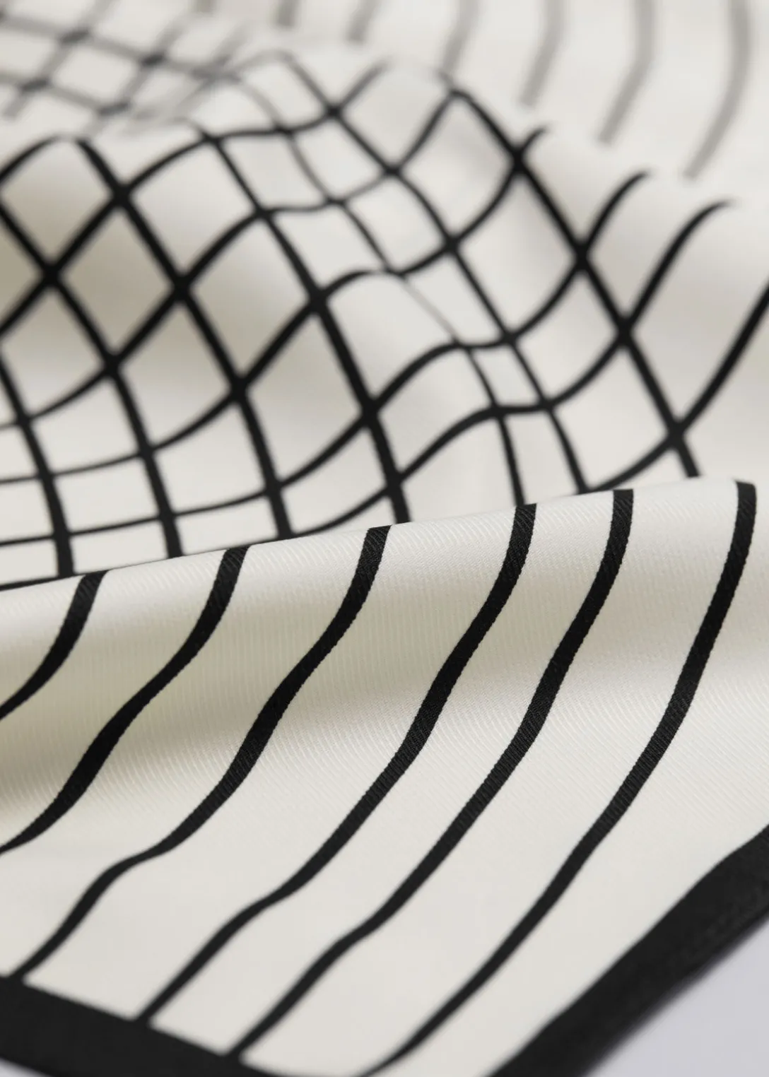 Cheap & Other Stories Graphic Print Square Scarf White