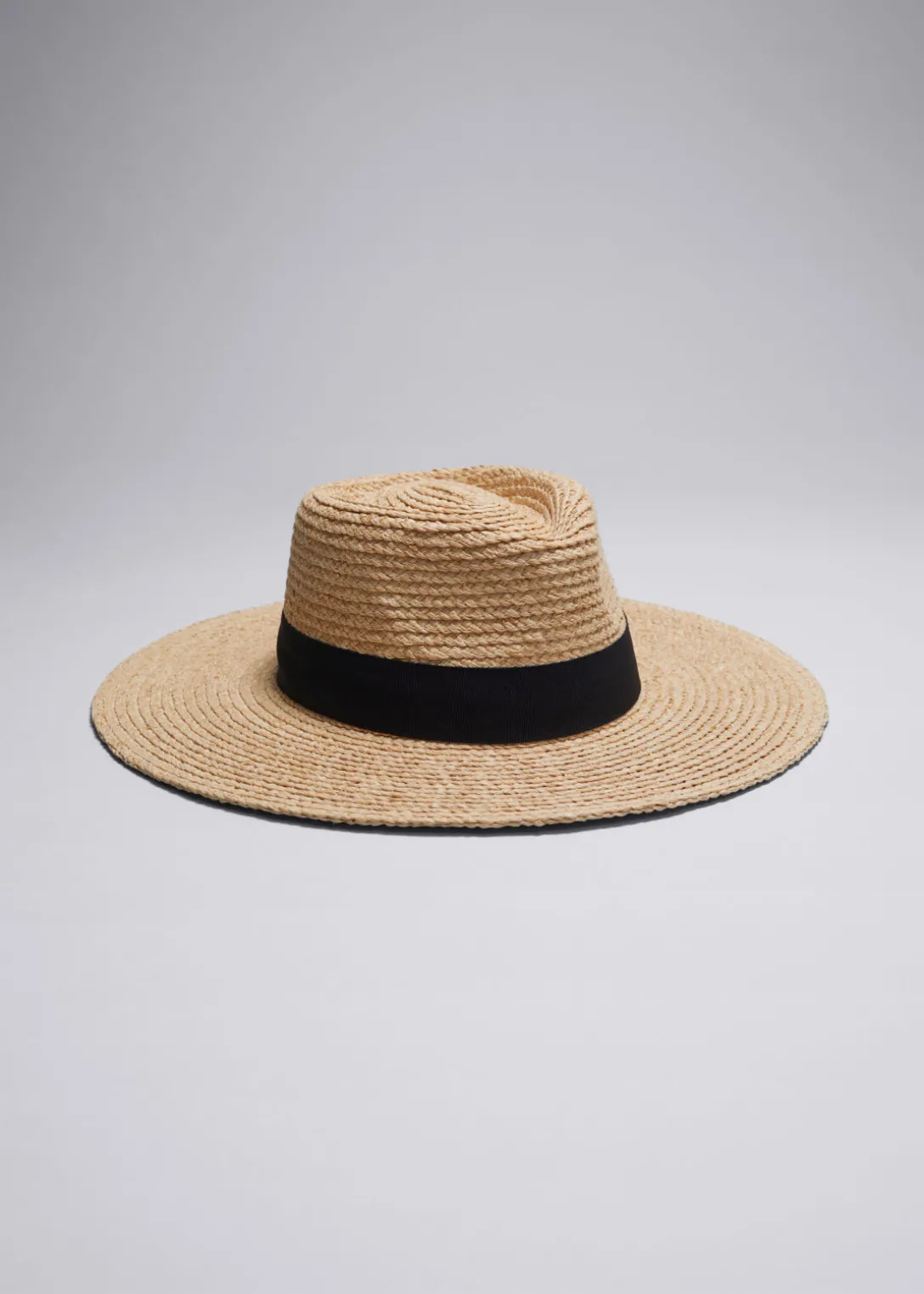 Flash Sale & Other Stories Grosgrain-Trimmed Straw Hat Natural Straw
