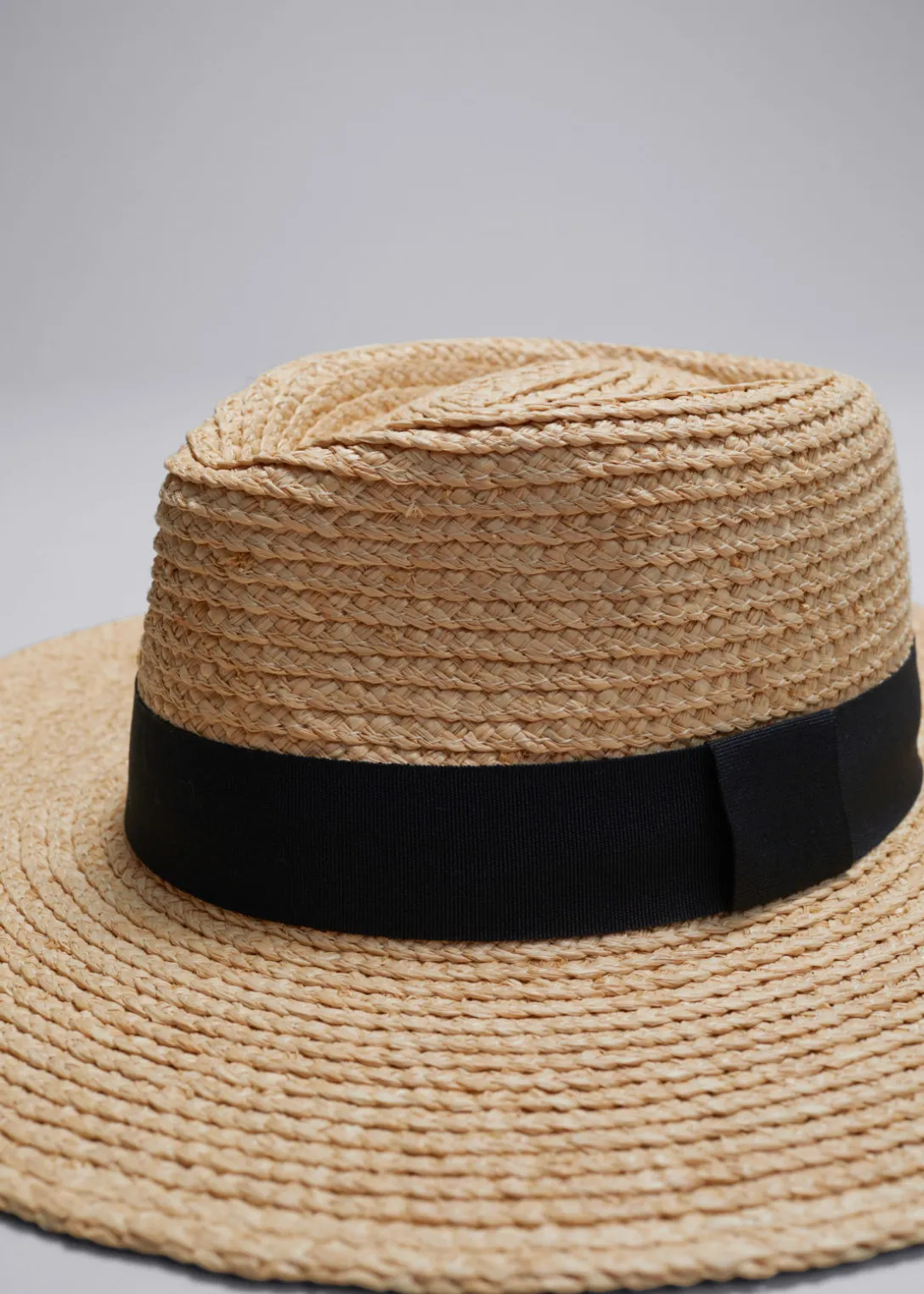 Flash Sale & Other Stories Grosgrain-Trimmed Straw Hat Natural Straw