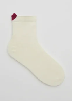 Online & Other Stories Heart Socks Cream