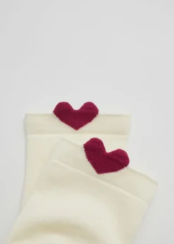 Online & Other Stories Heart Socks Cream