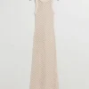 New & Other Stories Herringbone Crochet Maxi Dress Light Beige