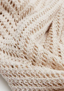 New & Other Stories Herringbone Crochet Maxi Dress Light Beige
