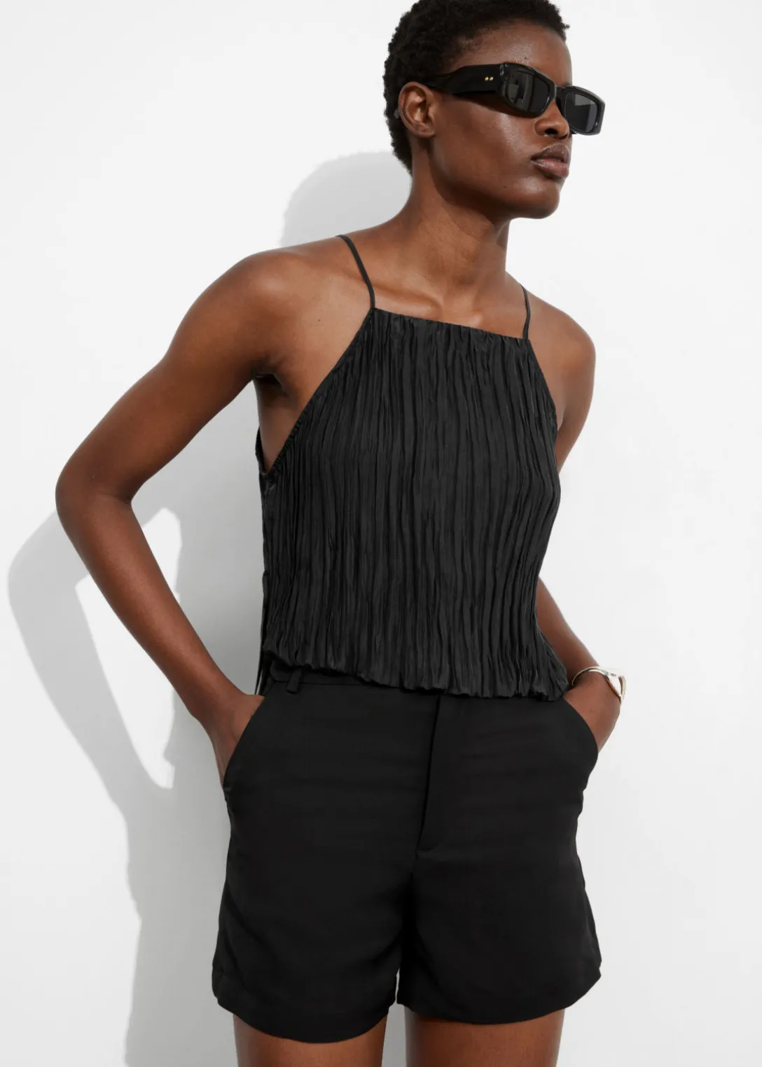 Fashion & Other Stories High Waist Shorts Black