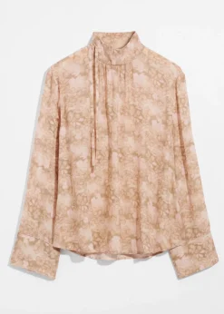 New & Other Stories High-Collar Silk Blouse
