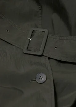 Best Sale & Other Stories High-Collar Trench Coat Green