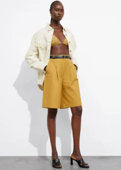 Best Sale & Other Stories Knee-Length Shorts Yellow