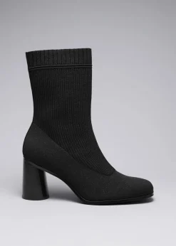 Store & Other Stories Knit Sock Boots Black/Glitter