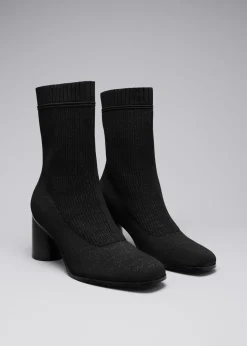 Store & Other Stories Knit Sock Boots Black/Glitter
