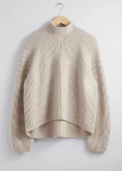 Shop & Other Stories Knitted Mock Neck Sweater