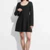 Store & Other Stories Knitted Peplum Mini Dress Black