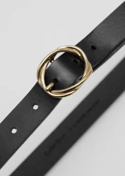 Fashion & Other Stories Knot-Buckle Leather Belt