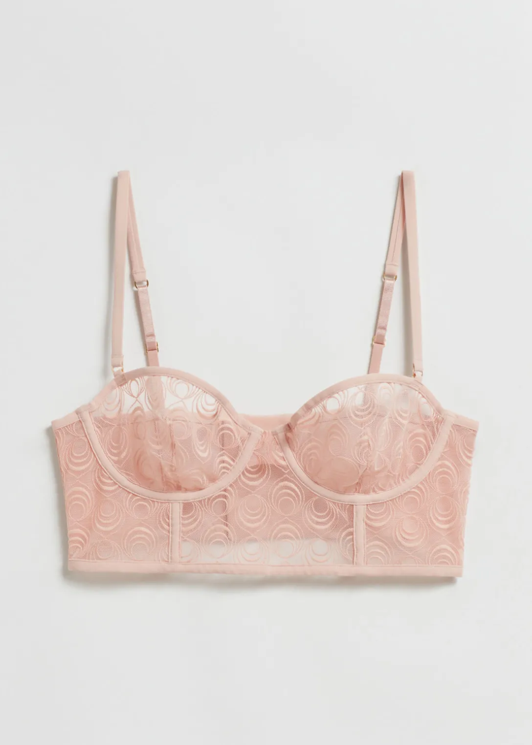 Hot & Other Stories Lace Bustier Bra Beige